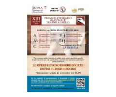 Premio Letterario Teatro Aurelio XIII Edizione 